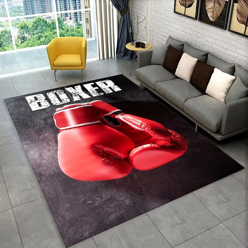 Creativity Fight Boxing Gloves Boxer Large Area Rug Non-slip Carpet for Bedroom Living Room Sofa Doormat Home Decor Floor Mat