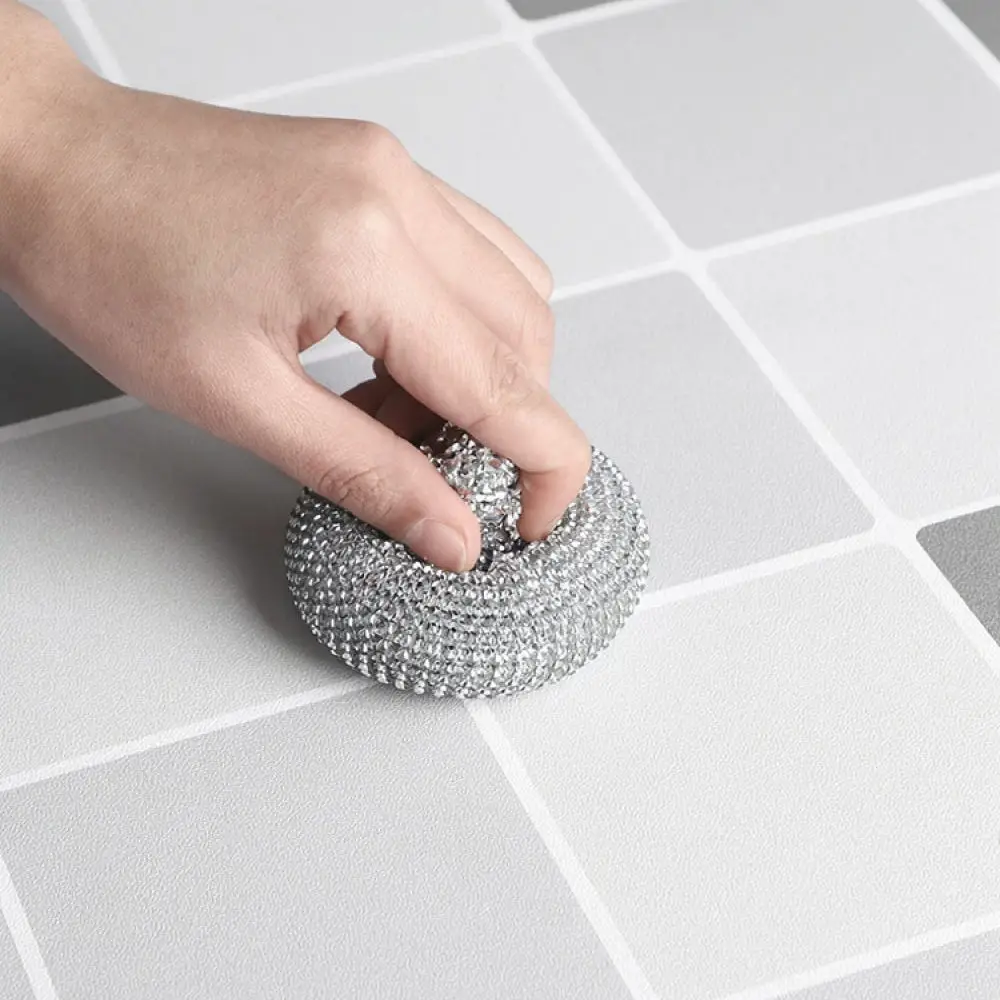 Waterproof Self Adhesive Floor Sticker Thick PVC Tiles Marble Look For Bathroom Toilet Renovation Anti Slip Surface Decoration
