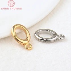 (3310) 15.6x9.6MM Hole 2MM 24K Gold Color Brass Lobster Clasps for Charms Pendants High Quality DIY Jewelry Making Findings