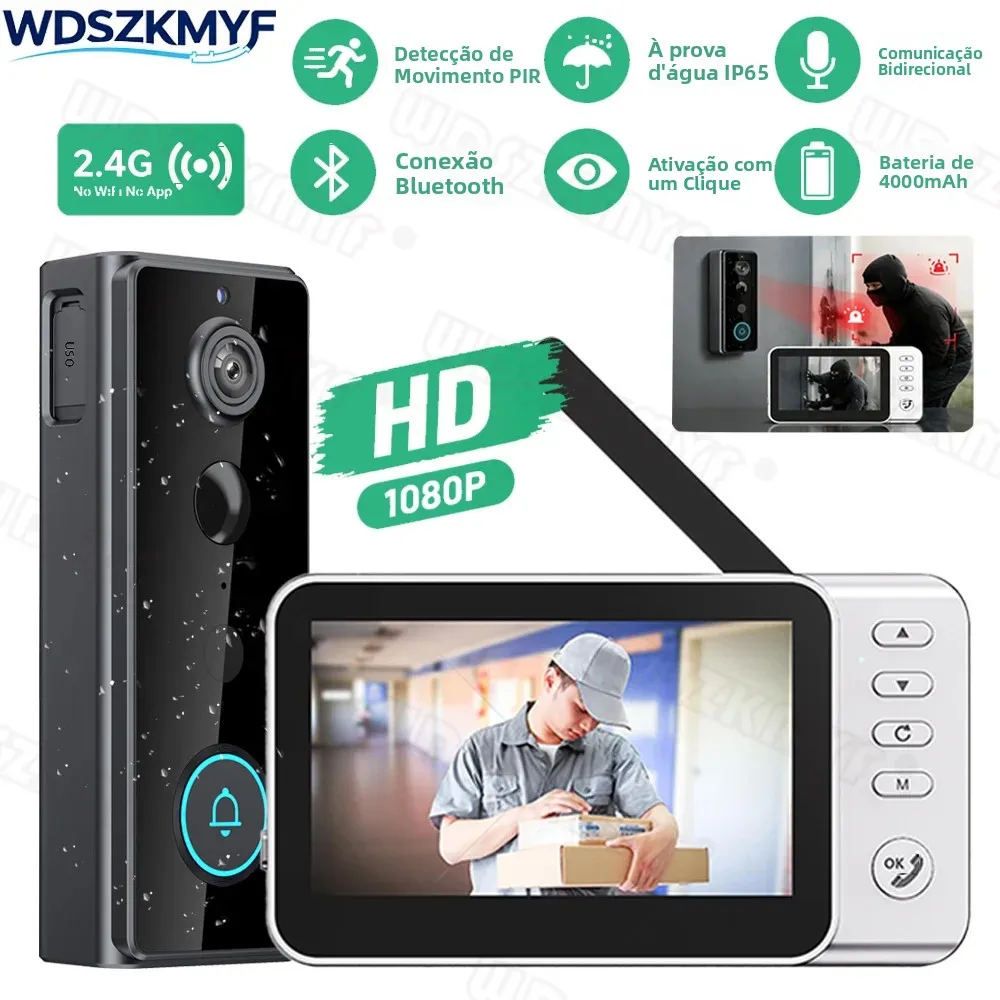 new-smart-wireless-doorbells-video-intercom-camera-43inch-hd-screen-inteligente-night-vision-for-security-home-apartment
