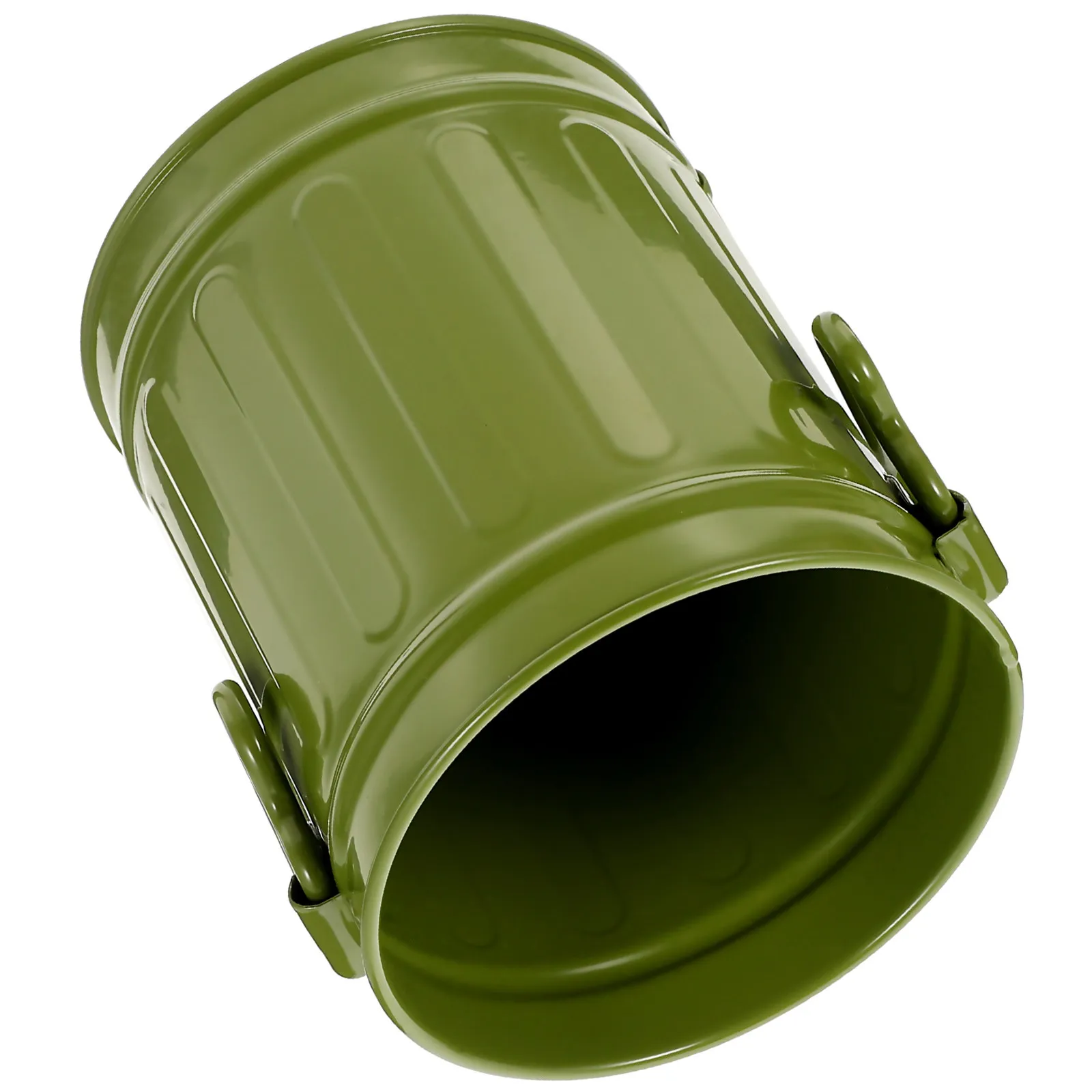 

Iron Desk Trash Can Multi-Purpose Storage Holder for Pen Pencil Makeup Brush Organizer Office Bedroom Desktop Desk Trash Can