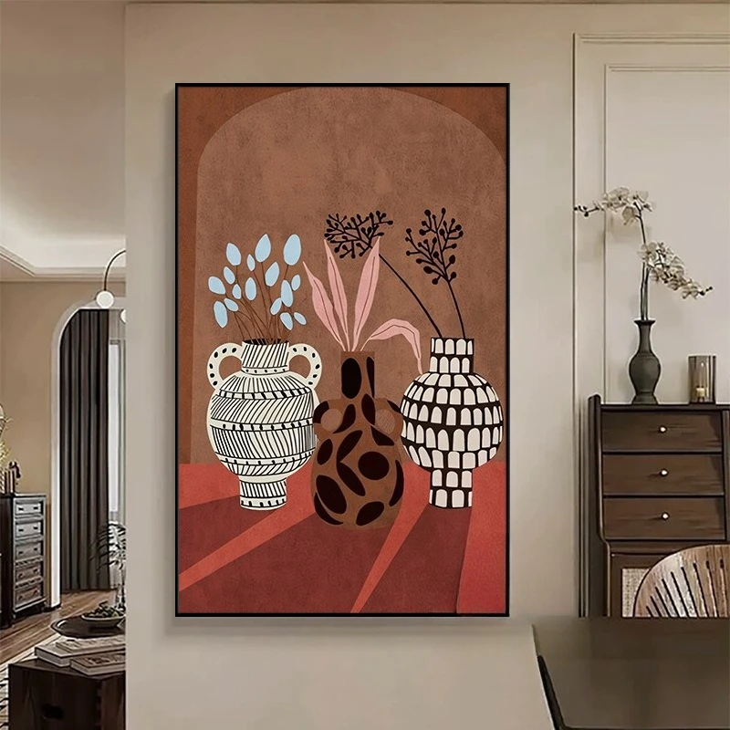 Medieval Maillard color system, living room decoration painting, French retro pure hand-painted oil painting