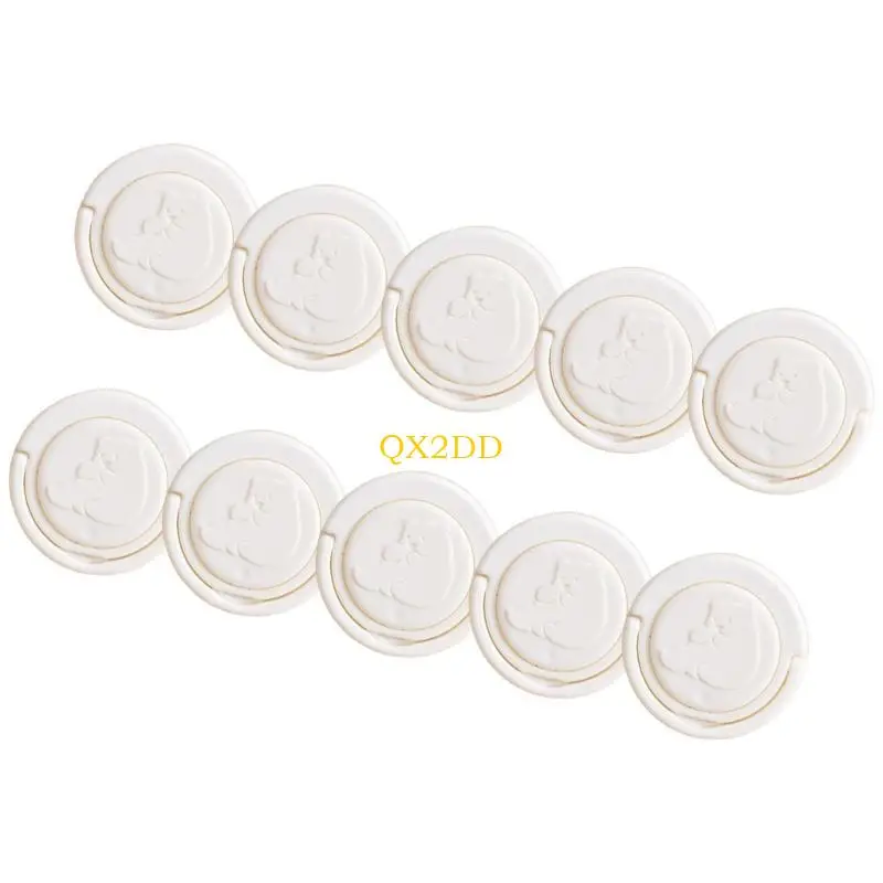 QX2D 10Pcs Baby Proofing Plug Cover Safety Outlet Guard Fingers Friendly Design for 2 Prong Electrical Outlets Protections