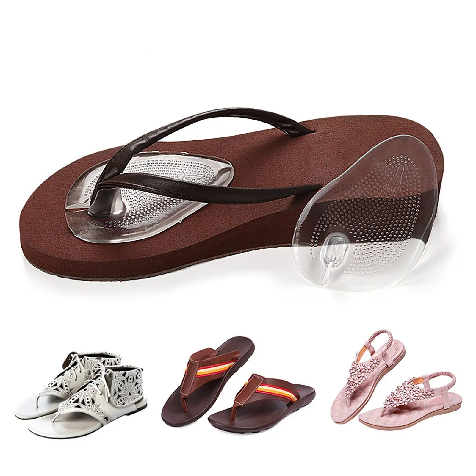 2Pcs Self Gel Forefoot Cushions Toe Separator Sandal Cushions Pad