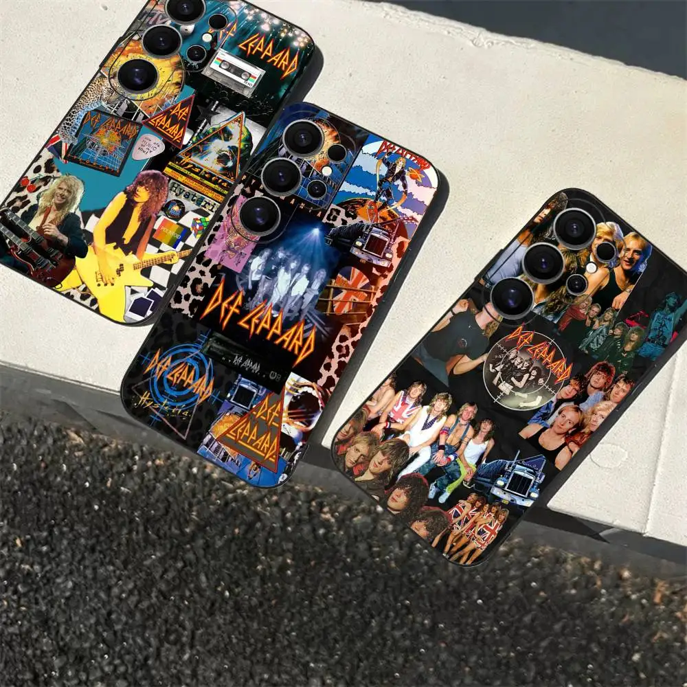 Klassische Band D-Def L-leppard Handyhülle für Samsung S 24 Fe 25 Ultra Plus 20 Lite 21 30 22 23 24 22 Ultra 5G Fundas