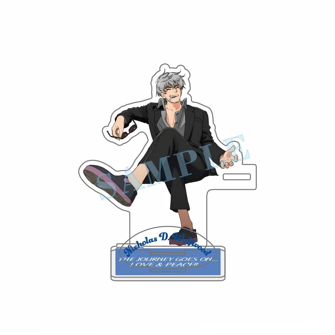 Trigun Stampede Nicholas D. Wolfwood/Vash the Stampede Double Insert Acrylic Stand Keychain Anime Figure Model Plate Desk Decor