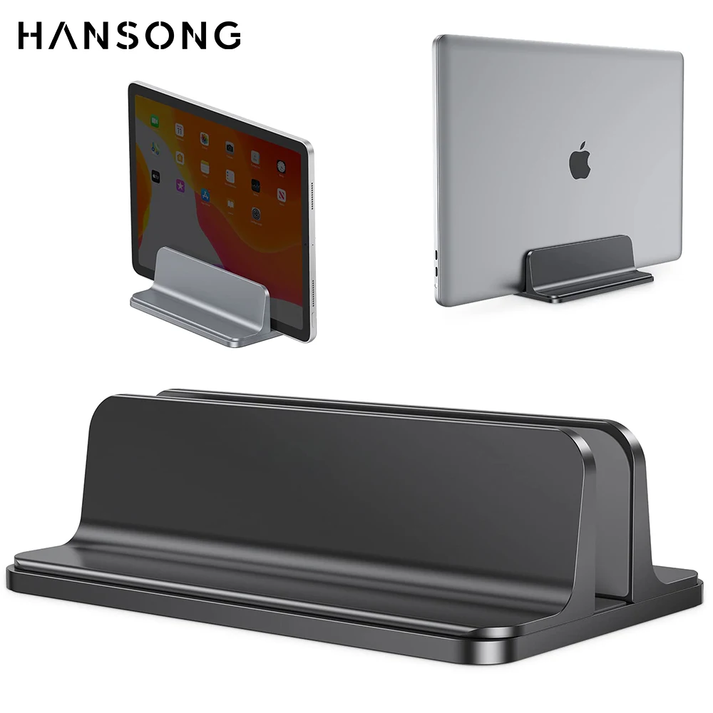 

Vertical Laptop Stand For MacBook Aluminum Stand With Adjustable Dock Size Fits All MacBook Surface Chromebook Laptops Holder