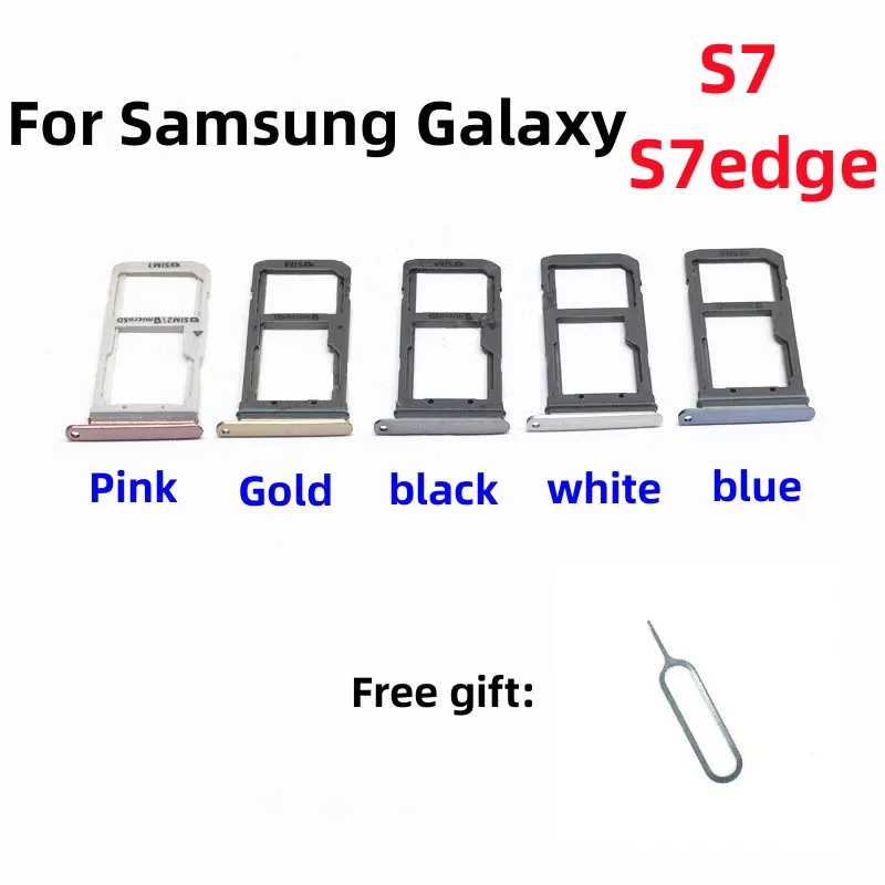 

SIM Card SD Card Adapter Tray chip slot drawer Holder For Samsung Galaxy S7 S7edge G9300 G9350 G930V/FD G935V SIM Card tray Slot