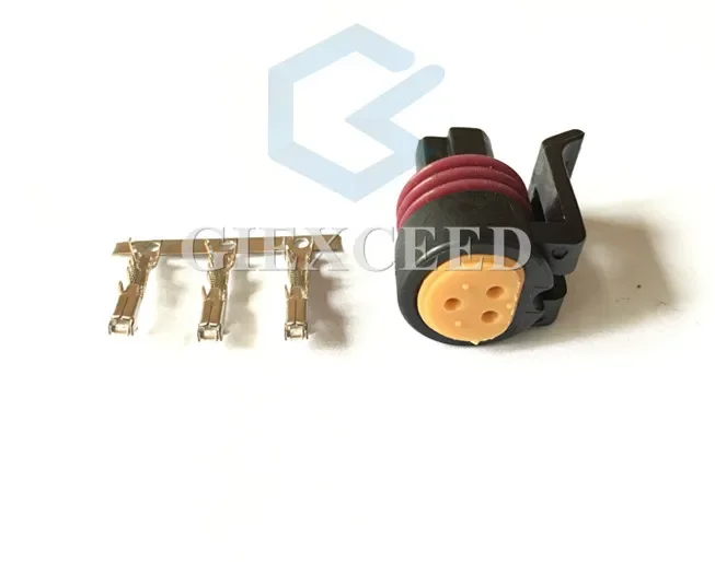 2 Sets 3 Pin 12110192 12065287 AC Assembly Ford Fuel Injector Diesel Common Rail And Crankshaft Sensor Connector Female Socket