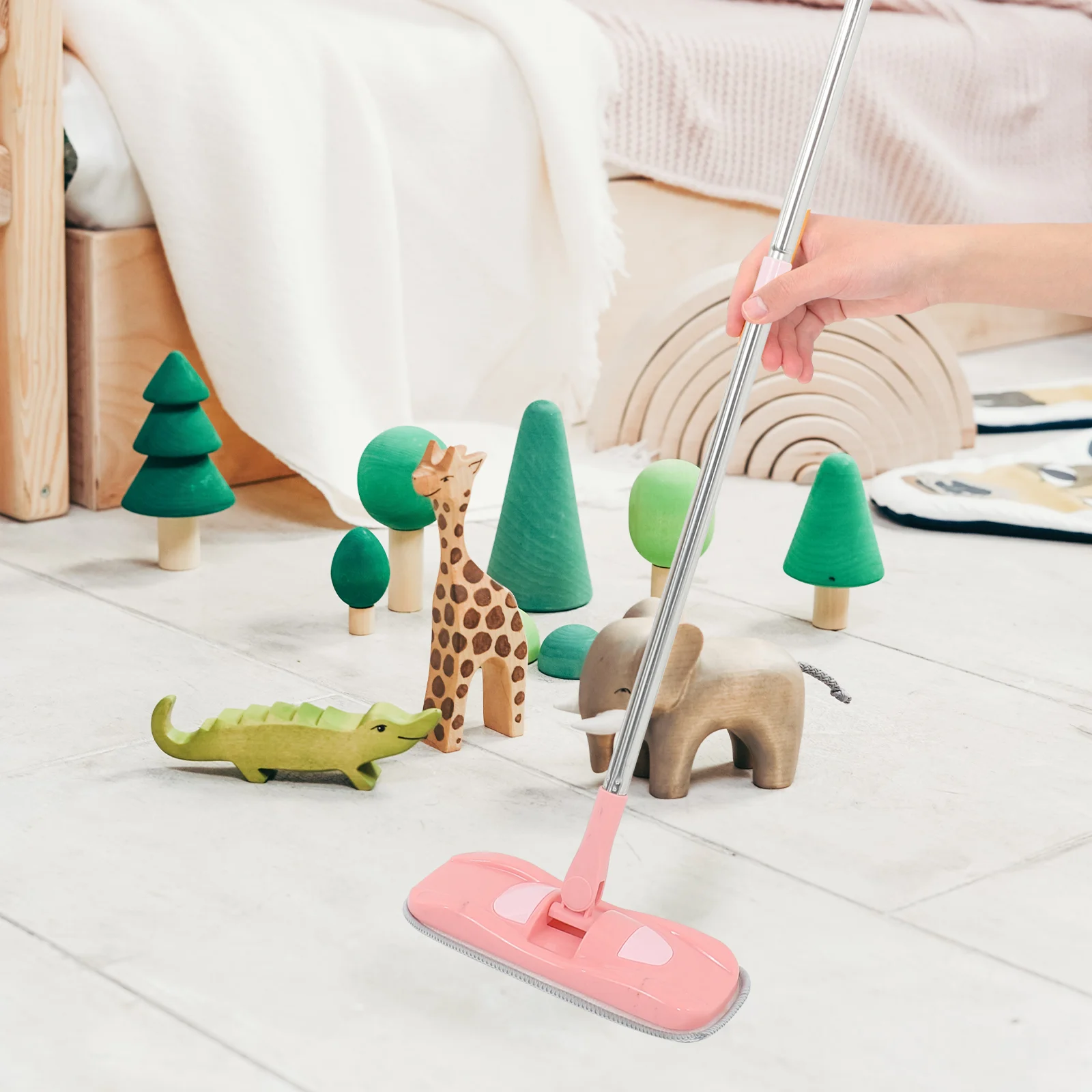 Mini Mop Sweeping for Kids Toddler Toys Chenille Mops Floor Cleaning Tools Portable