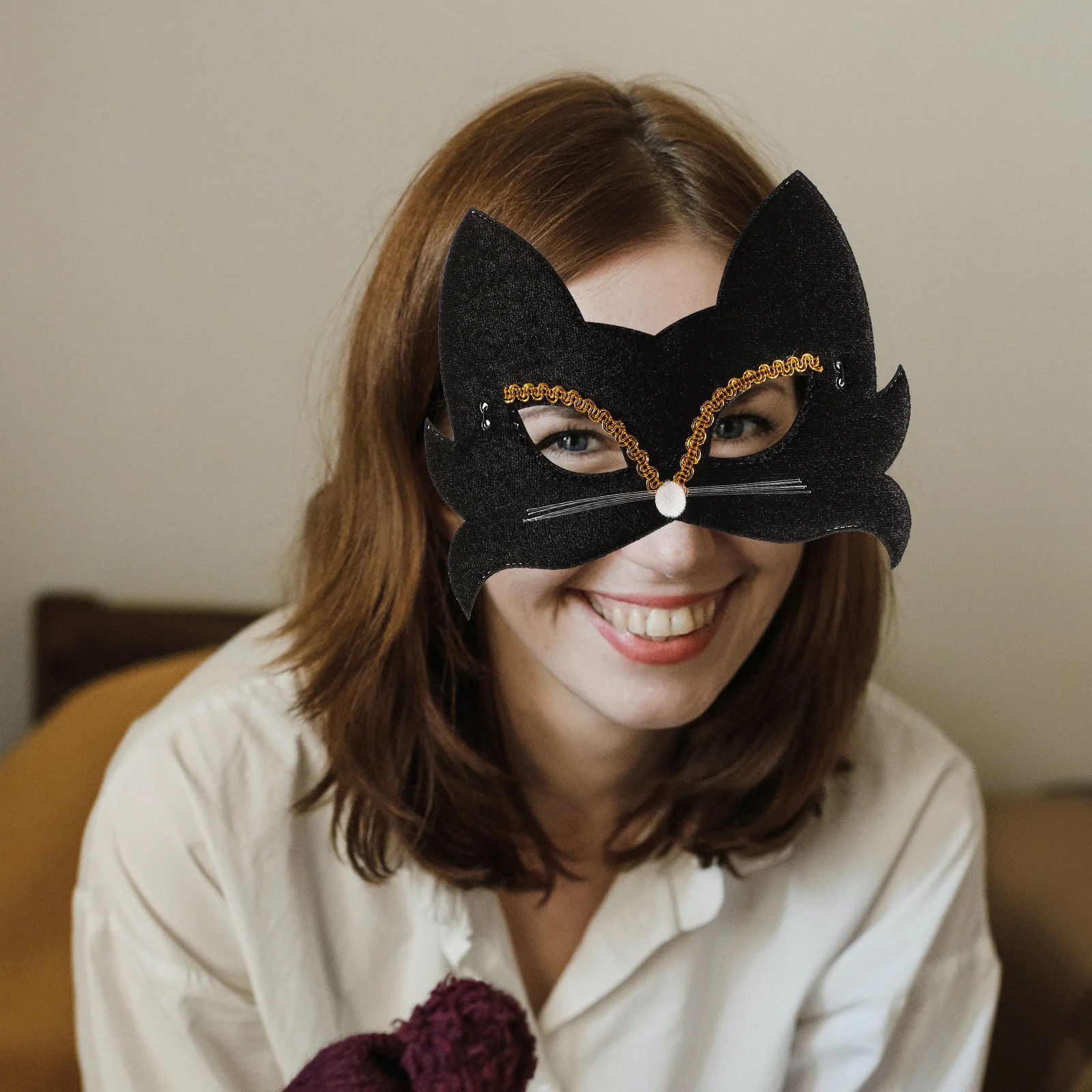 4 Uds máscara de animales gato mascarada Halloween Cosplay fiesta disfraz accesorio para niños adultos elegante mano de obra exquisita