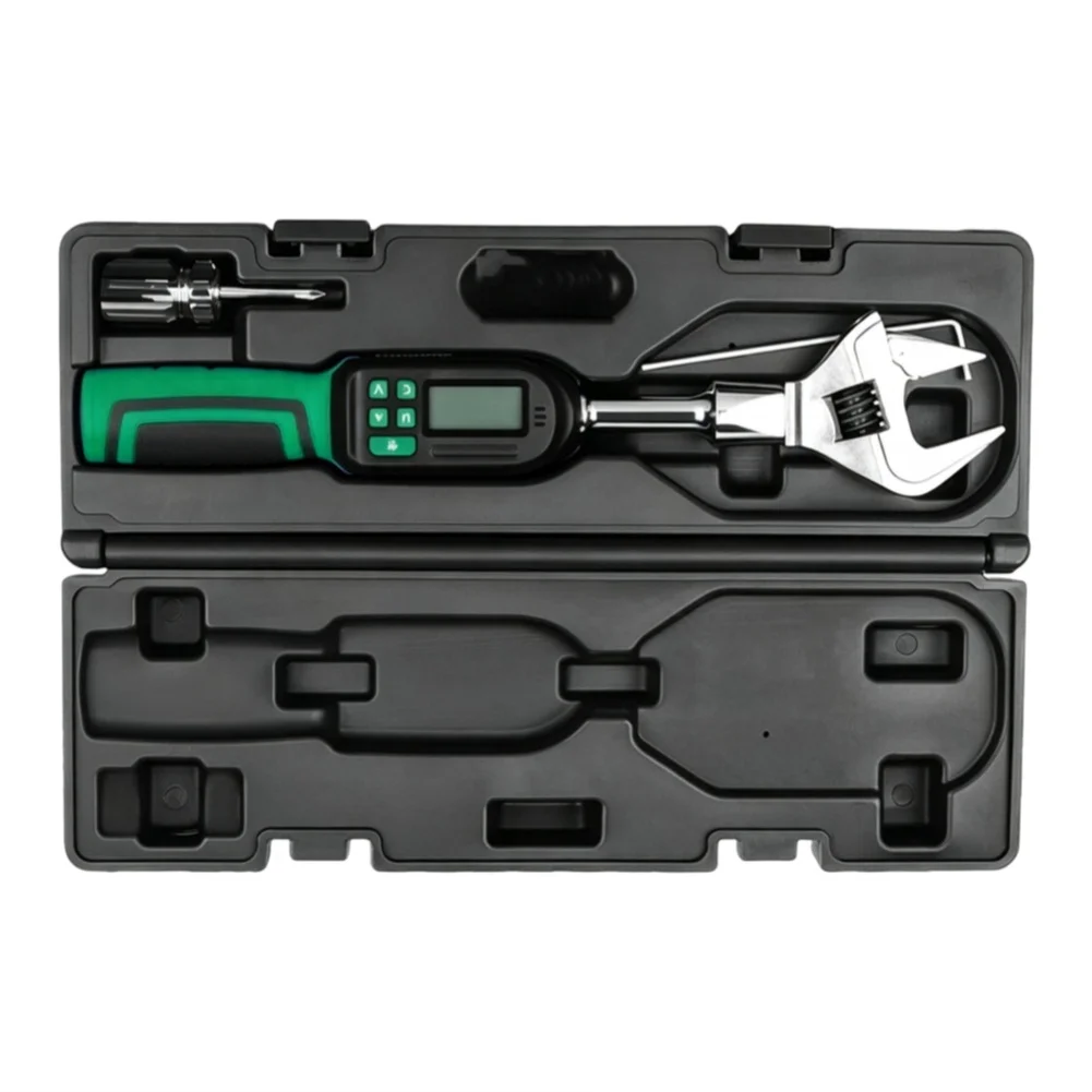 Digital Torque Wrench 6.8-135 Nm Adjustable Range with Internal Memory Preset Torque Alarms and Dual Direction Operation