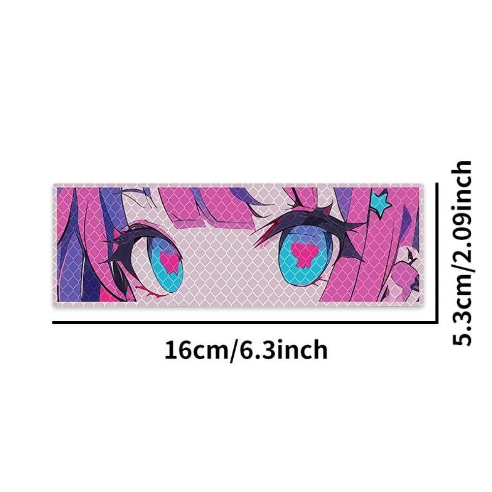 Reflective Anime Sticker JDM Peeking Eyes Motorcycle Stickers Waterproof for Car Windows Helmets Fuel Tank Safe Driving Decors