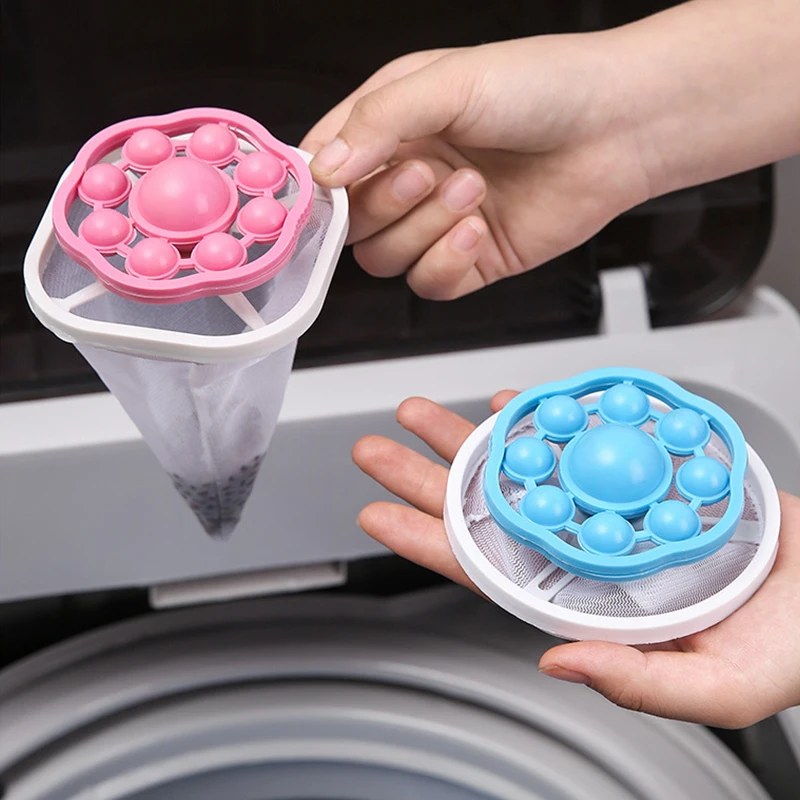 Reusable Washing Machine Hair Filter Floating Hair Filtering Pet Fur Hair Removal Catcher Mesh Dirty Collection Cleaning Balls