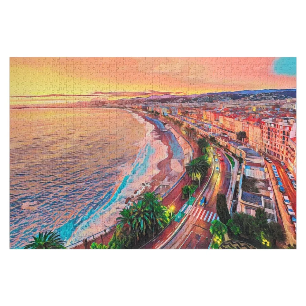 

Nice Cityscape Jigsaw Puzzle Custom Jigsaw Personalized Wooden Name Puzzle