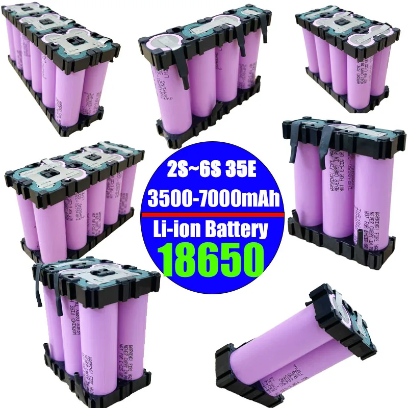 NEW 20A 18650 35E 3500mAh 7000mAh 2S 3S 4S 5S 6S /1P 2P 7.4V 12.6V 14.8V 18V 25.2V for Screwdriver Batteries Weld Battery Pack
