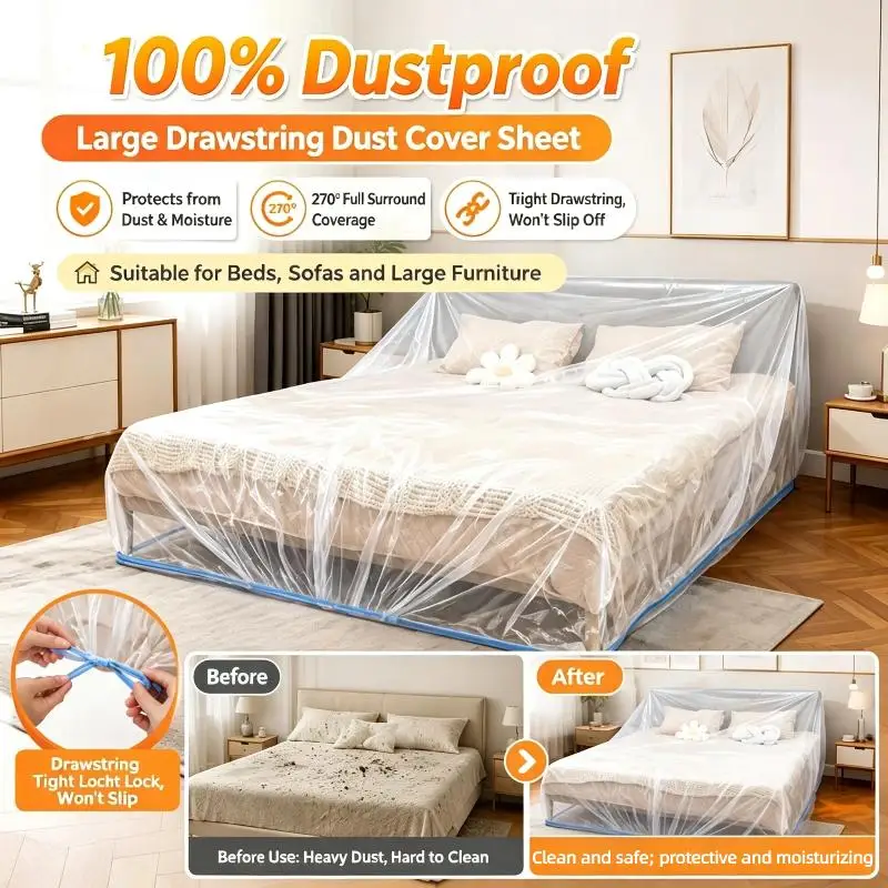 Waterproof Disposable Mattress Protector Dustproof Breathable Hypoallergenic Cover for Pet Friendly Home Use