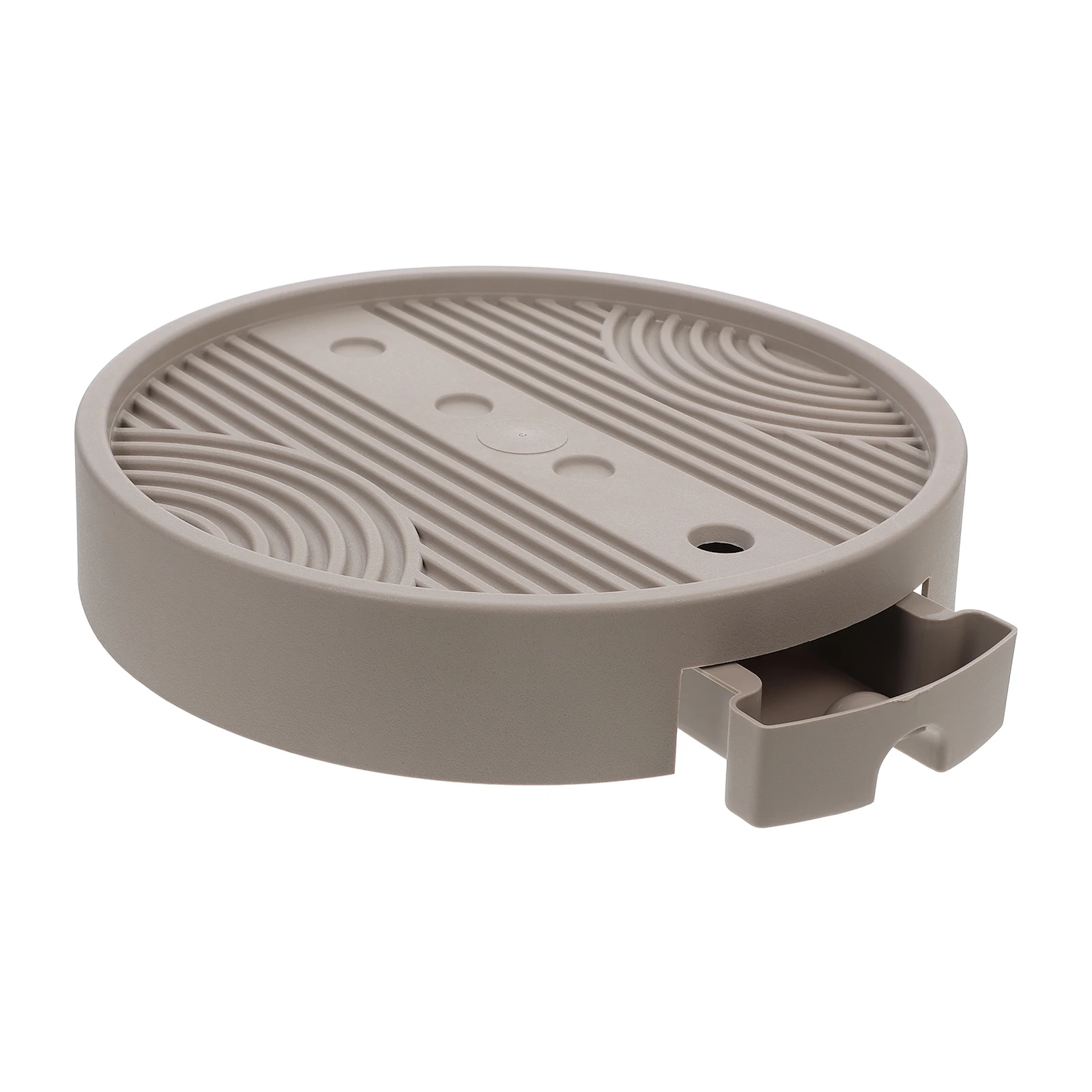 

Wheeled Planter Tray Light Brown PP Mobile Hidden Water Catcher Pot Saucer Drip Tray Round Home Decor Flower Pot Holder Garden