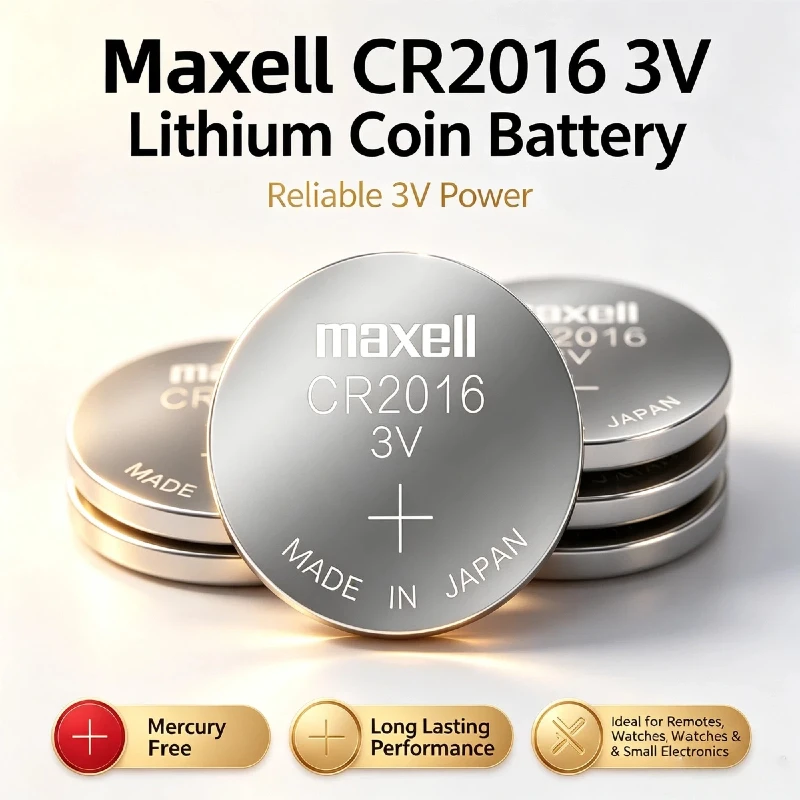 2‑100PCS Maxell CR2016 3V Lithium Button Cell High Performance Non‑Rechargeable Coin Batteries Watches Toys Electronic Device