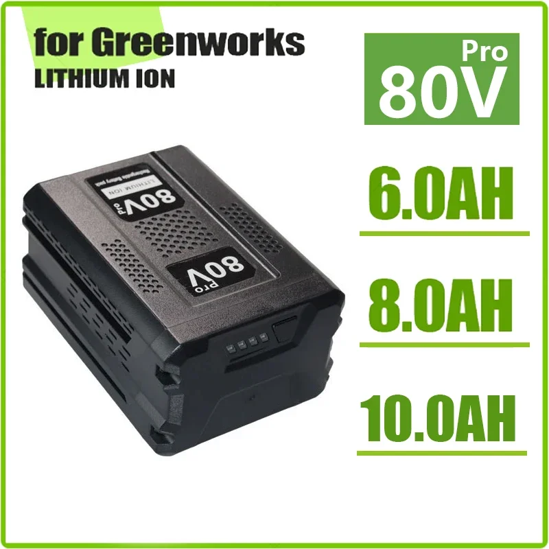 

Batterie Lithium de Remplacement, 80V 6.0/8.0/10.0Ah, pour Greebo Pro GBA80250 GBA80400 GBA80500