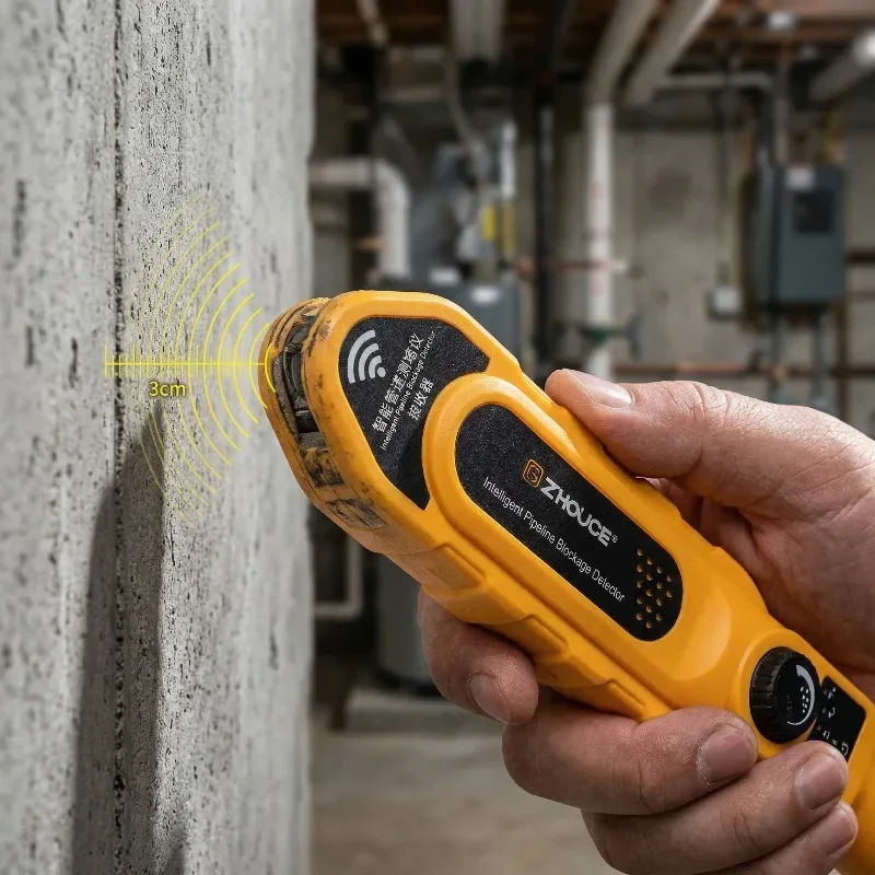 [100% NEW] ZHOUCE ZC-D820 20M/30M Pipe Blockage Detector For Wall Metal PVC Pipe Clog Finder Professional Electrician Pipeline T