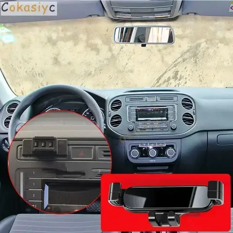 폭스 바겐 Tiguan 2010-2019 자동차 전화 홀더 특수 고정 브래킷 기본 중력 GPS 스탠드 인테리어 액세서리