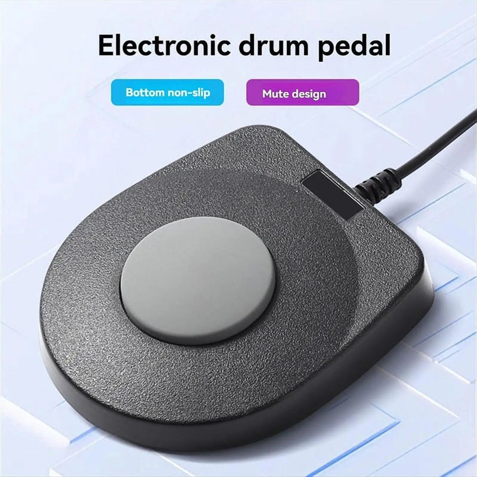 Sustain Pedal Black Easy Use Portable Practical Multiuse Music Instrument Parts Drum Pedal for Drum Digital Pianos Keyboards