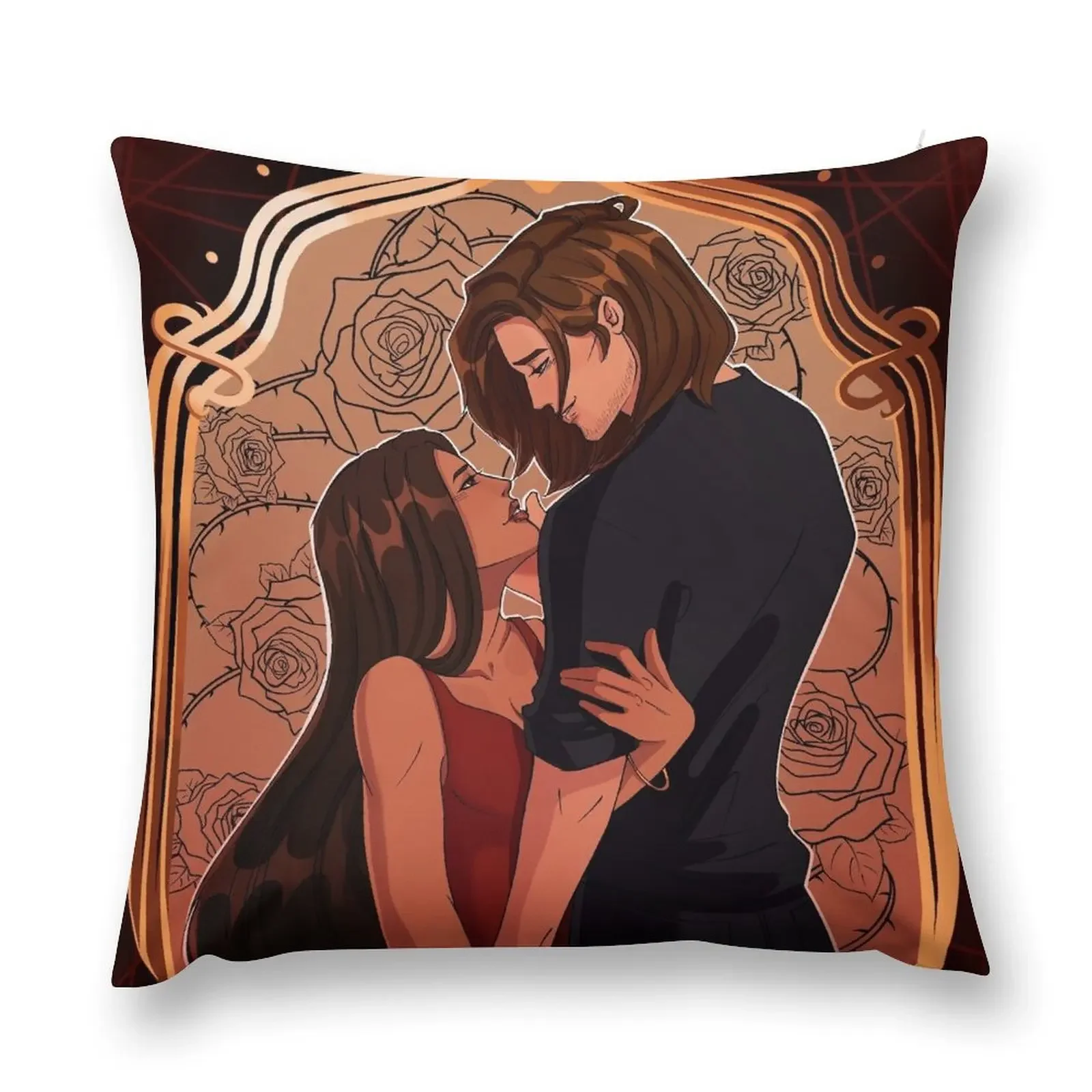 Rose and Dimitri Throw Pillow Elastic Cover For Sofa Decorative Cushion Anime Cushions Cover pillow