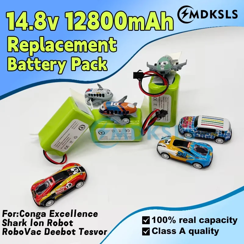 14.4V 12800mAh Li-ion Battery for for Conga 990 1090 Tesvor X500 Ecovacs Deebot N79 N79S DN622 Eufy RoboVac 11 11S RoboVac 30