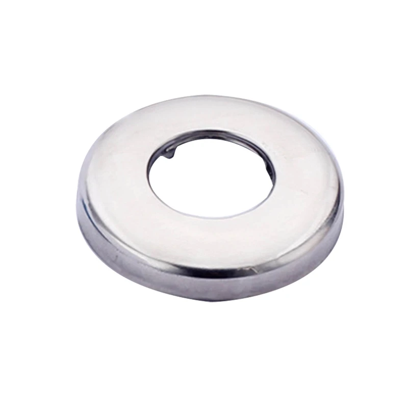 Self-Adhesive Wall Split Flange Escutcheon Cover Plate Shower Faucet Decorative Cover Chrome Finish Stainless Steel