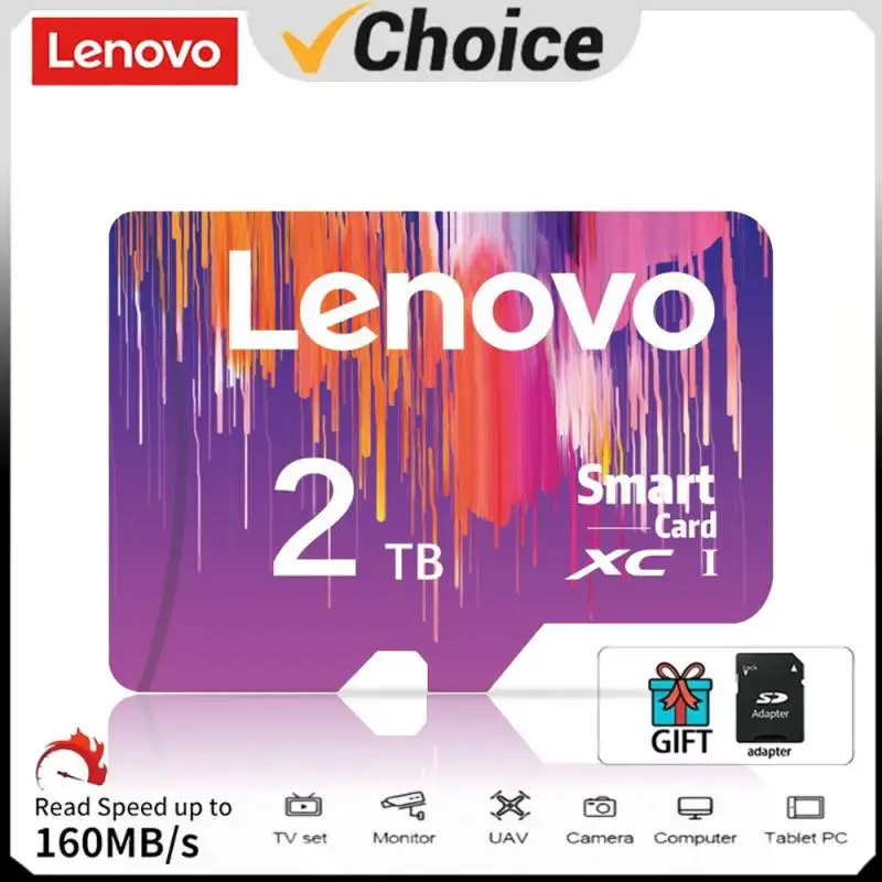 Lenovo 2TB Class 10 Memory Card 512GB SD Card 256GB Micro TF SD Card 128GB TF Flash Memory Card 1TB For Phone Camera Drone