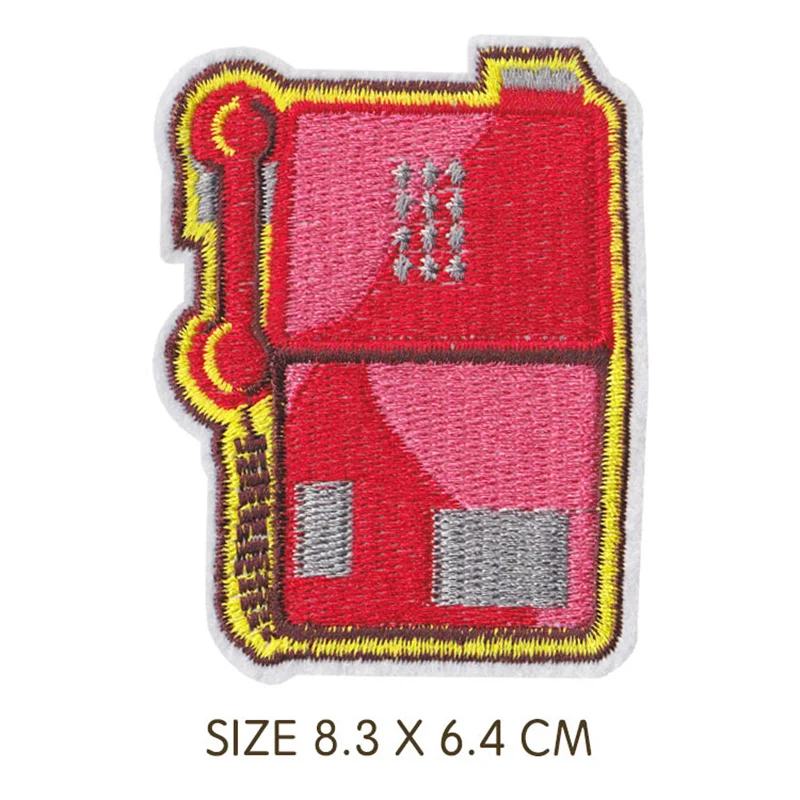 80\'s retro Telephone Bicycle Guitar Patch Iron On Embroidered For Clothing Patches For Kid Clothes Appliques Stickers T-shirt