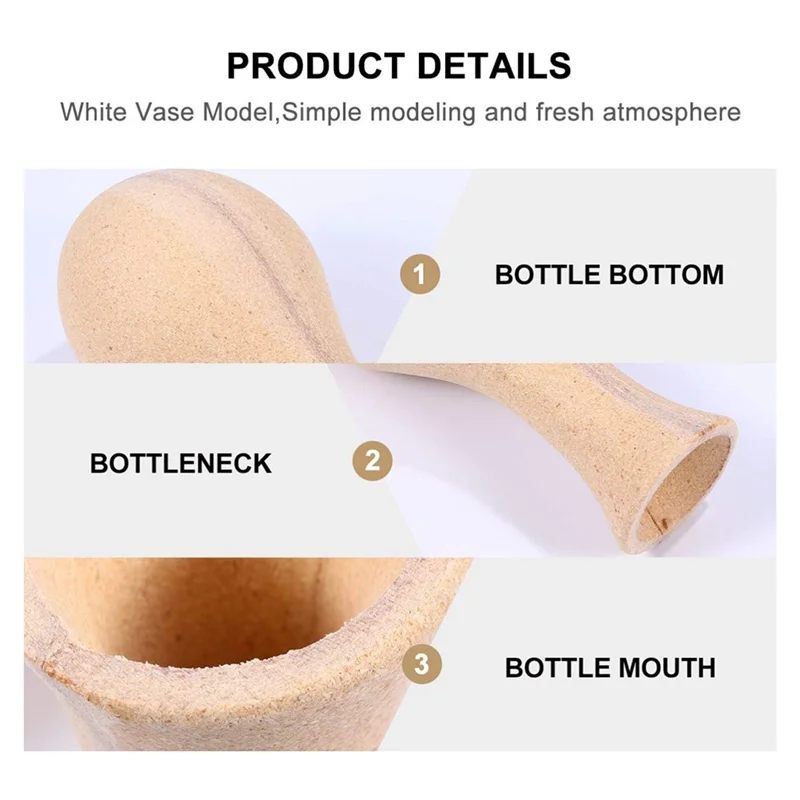 FBIL-DIY 子供用フラワーベース描画クラフト、5個未完成花瓶木製フラワーベース手作り花瓶DIY絵画