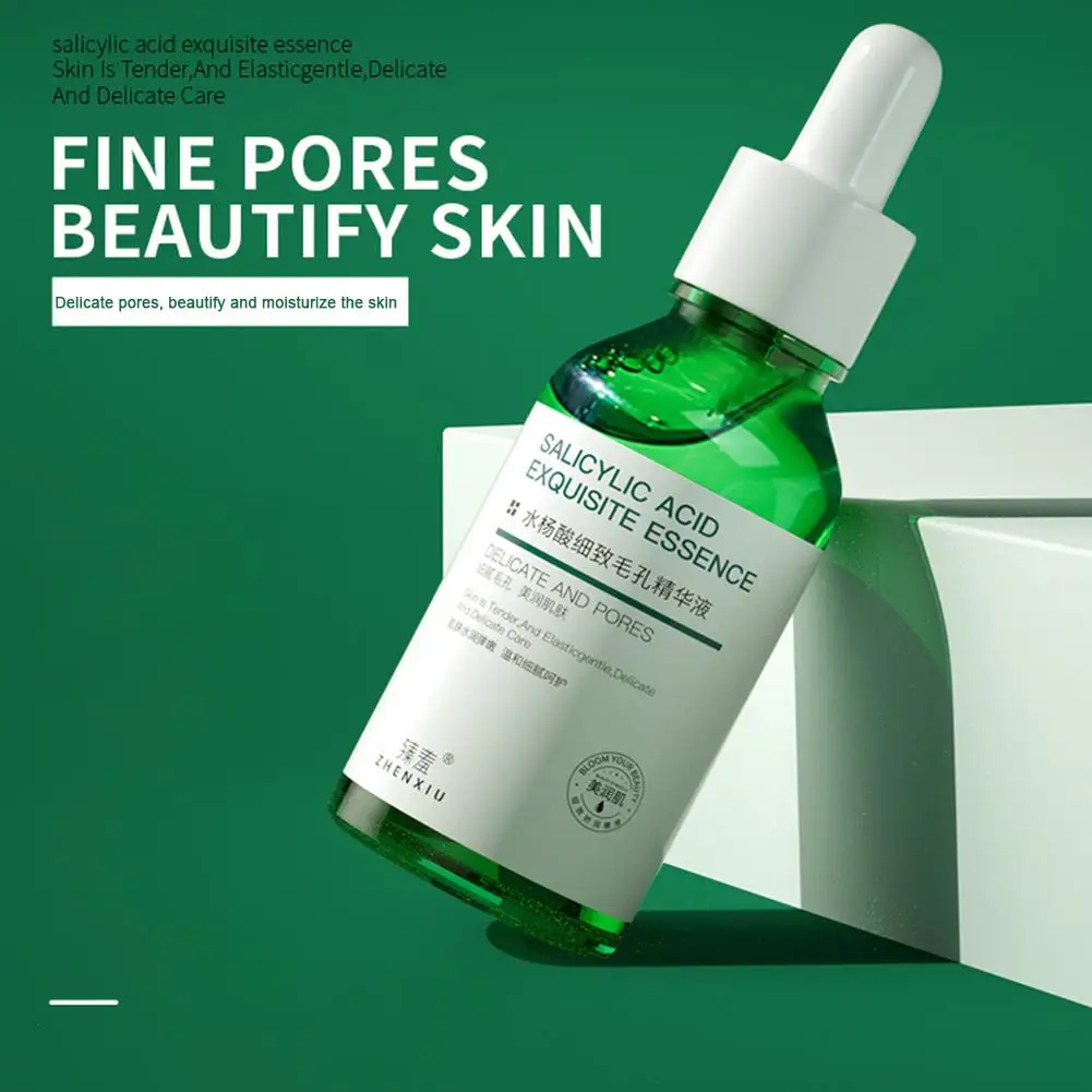 1/2/3pcs Salicylic Acid Delicate Pore Facial Essence Hydrating Moisturizing Gentle Care Shrinking Pore Water Light Face Serum