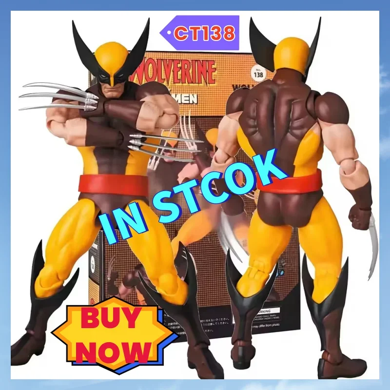 

2026 В наличии Mafex 138 Росомаха Фигурка - Коричневый комикс X-Men SHF Аниме Фигурка KO Модель Ct Toys Детская игрушка Рождественский подарок