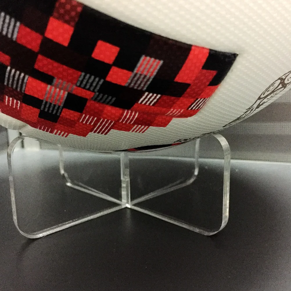 2 قطعة حامل كروي أكريليك حامل عرض شفاف قاعدة دعم قوية لكرة السلة وكرة القدم وكرة الطائرة وكرات البولينج