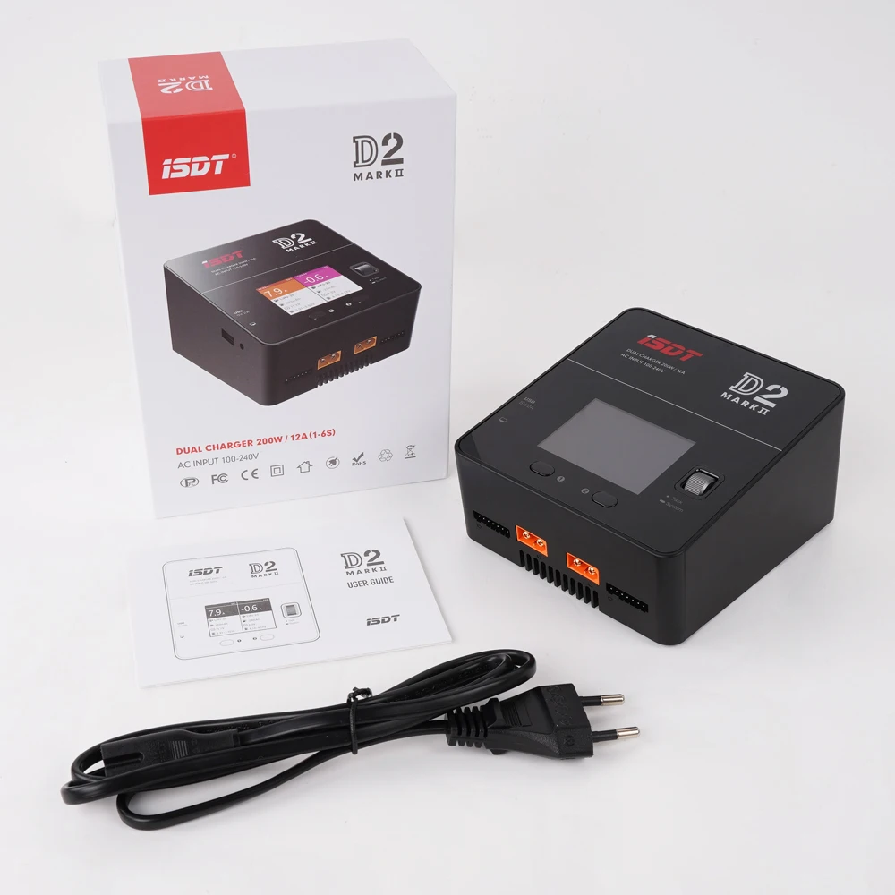 ISDT D2 Mark II 200W 24A Smart Balance Charger AC Dual Channel Output RC Charger For LiFe/Lilon/LiPo/LiHv NiMH/Cd PB Battery thumbnail 6