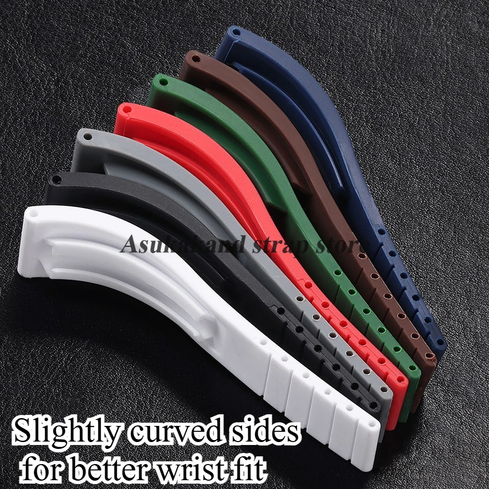 Pulseira de relógio de borracha tpu à prova d'água 20mm para rolex submariner para daytona gmt para água fantasma masculino feminino pulseira de relógio de silicone