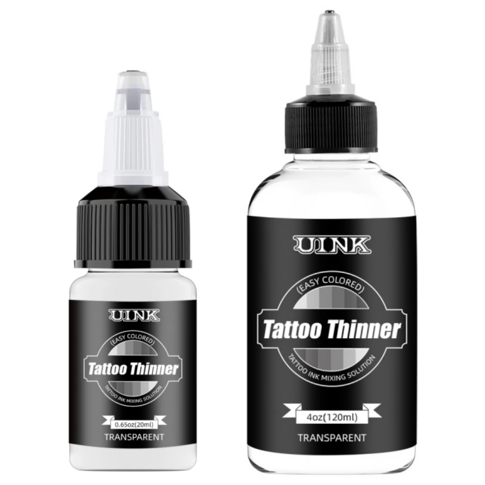 Tattoo Thinner 20ml&0.65oz 120ml&4oz Tattoo Ink Mixing Solution For Professional Tattoo Artists Body Art Creative Designs