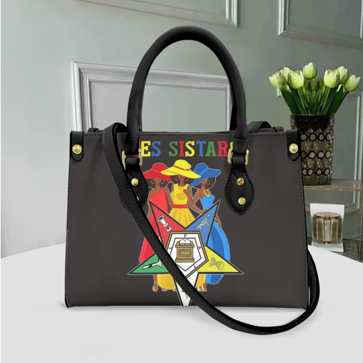 OES Sistars Order Of Eastern Print Fashion Top Handle Tote Bags for Women Party Trend Long Shoulder Strap Clutch Cross Body Bags