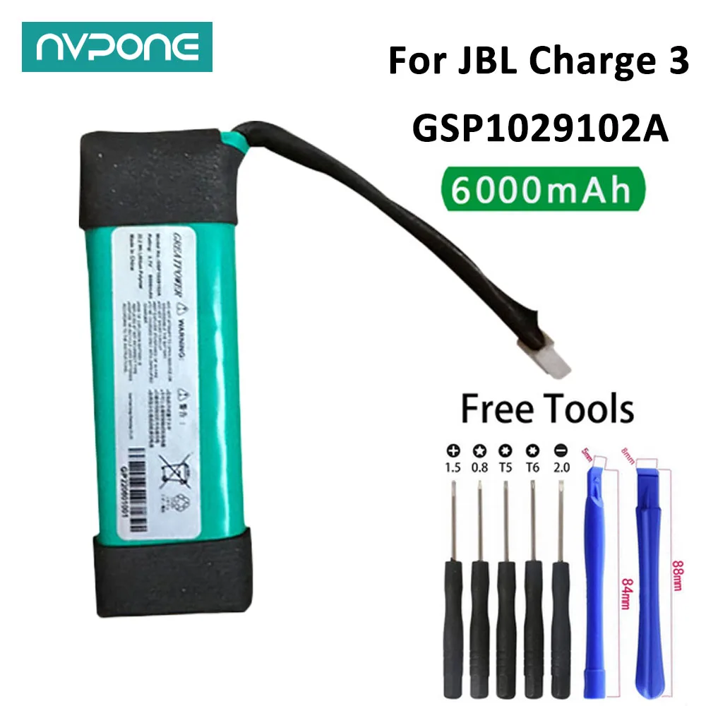 GSP1029102A do ładowania JBL 3 charge3 Bateria 3.7V 6500mAh Bateria do JBL głośnik 3 charge3 z roztrzęsionym narzędziem