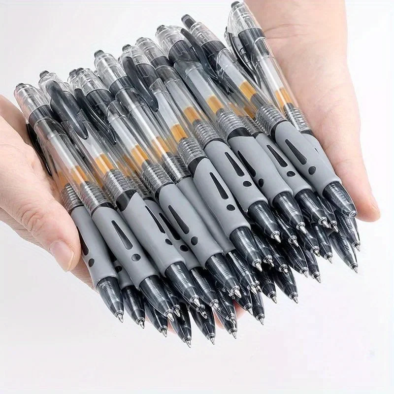 

12pcs Retractable Gel Pens Set Black/Red/Blue Ink Ballpoint for Writing Refills Office Accessories School Supplies Stationery