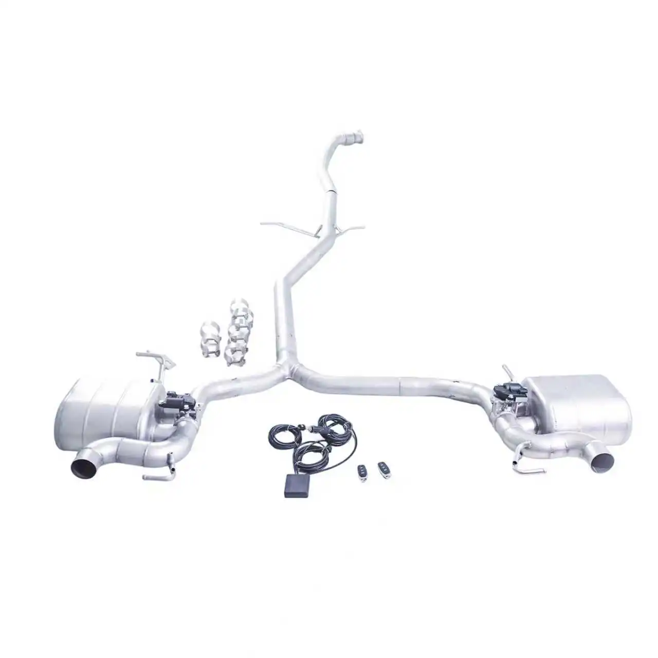 GFC exhaust/For 2010 Audi A5 2.0T all-wheel-drive catback stainless steel performance valve blue four-outlet exhaust system