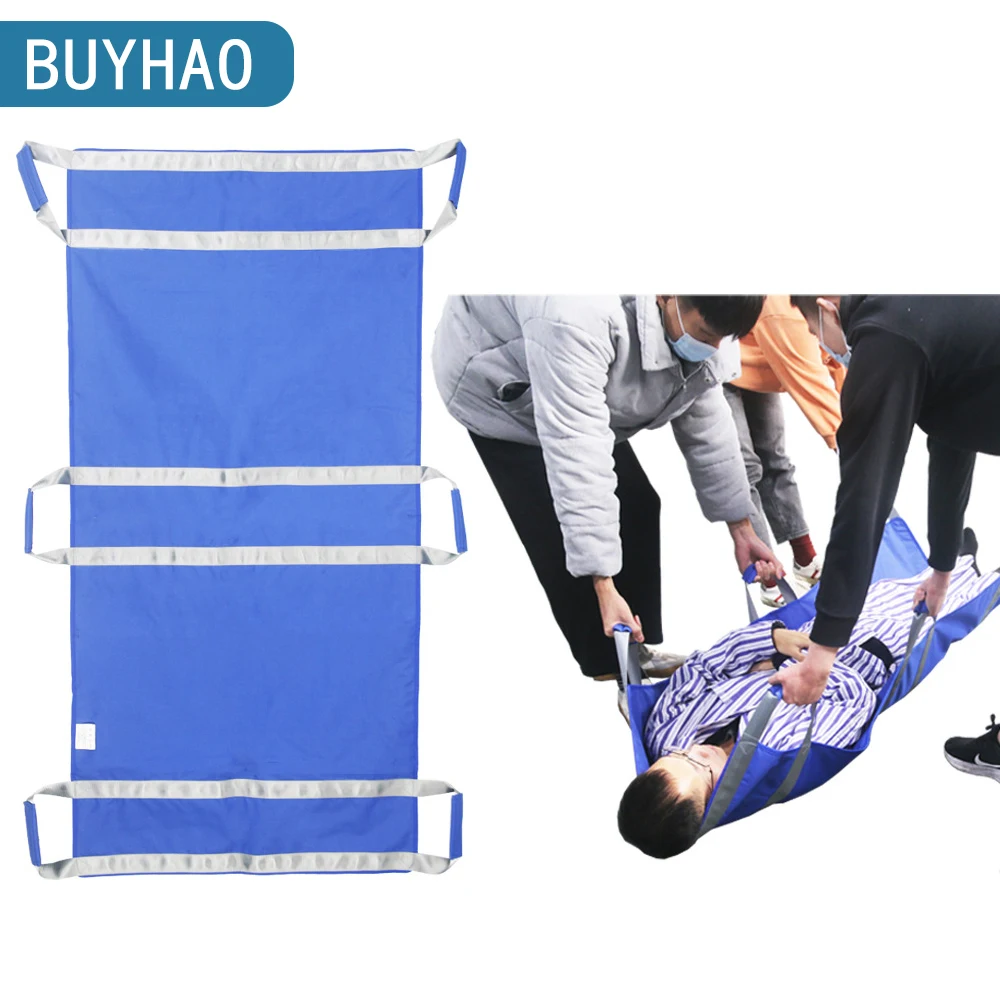 Patients Transfer Sling Wheelchair Transport Nursing Belts for Elder Disabled with Handles Positioning Bed Mat for Home care