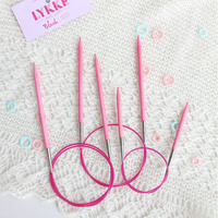 1 piece LYKKE 40cm/60cm/80cm/100cm Blush Fixed Circular Knitting Needle