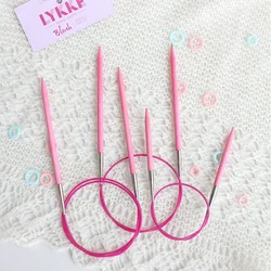 1 piece LYKKE 40cm/60cm/80cm/100cm Blush Fixed Circular Knitting Needle