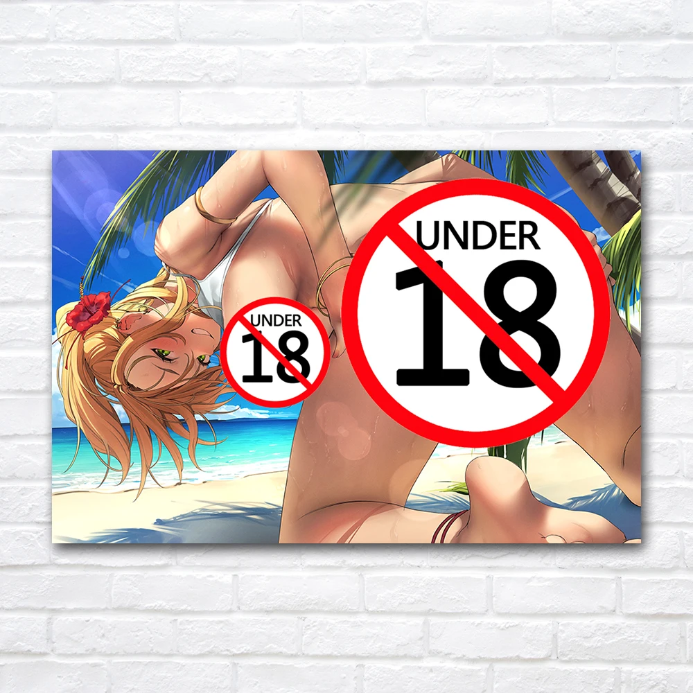 Uncensored Anime Picture Cartoon Sexy Girl Ass Pussy Breast Wall Art Poster Print Home Decoration Poster Canvas Painting