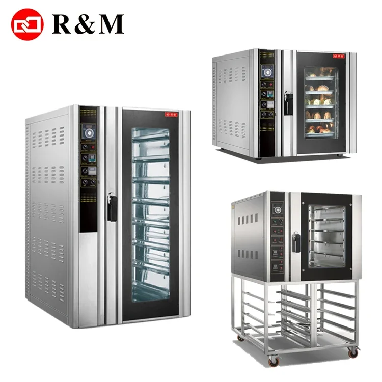 

Industrial Commercial Large Bakery Bake Cake Baking Machines Equipment Covection Oven Convector Convect Gas Oven 4 Tray 5 Trays
