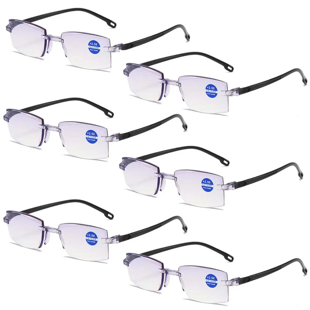 Klassische Ultraleicht Randlose Lesebrille Männer Frauen Blau Licht Blockieren Vergrößerung Brillen Vintage Presbyopie Brillen – Detail 5
