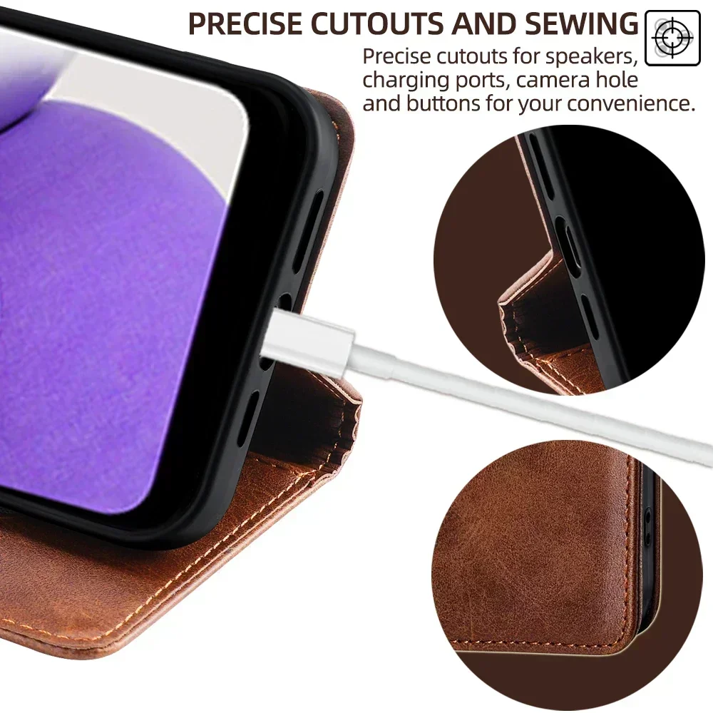 Funda de cuero de lujo para teléfono Samsung Galaxy A90, A80, A70, A60, A50, A50S, A40, A30, A21S, A20S, A10, con ranuras para tarjetas